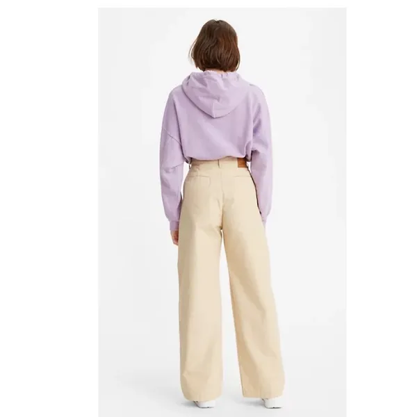 NWT LEVI’S PLEATED HIGH LOOSE PANTS 90’S STYLE KHAKI SZ-27 x 32 - Image 6