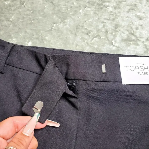 Topshop Black‎ Flare Slacks - Image 7