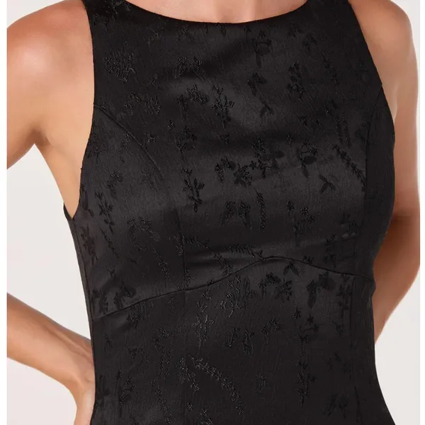 ASTR The Label Black Jacquard Drop Waist Mini Dress NEW Size L - Image 3