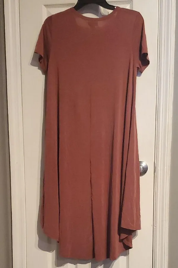LuLaRoe High Low Dress in Dusty Rose - Image 4