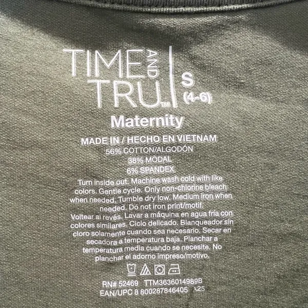 Time and Tru Women’s Maternity Graphic Tee with Short Sleeves - Image 4