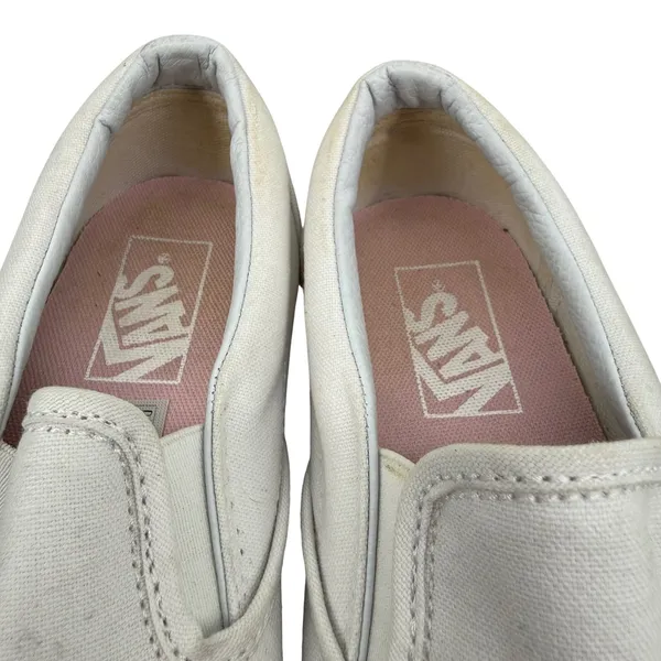 Vans Classic Slip-On OMG White Pink Black Canvas Sneakers Womens 7.5‎ Mens 6 - Image 7