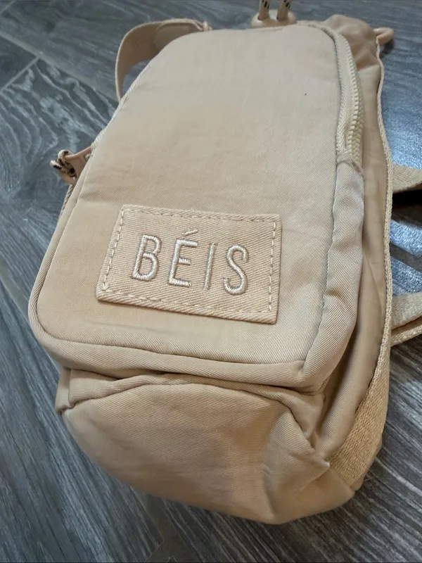 BEIS Tan beige Crossbody water bottle sling holder EUC - Image 2