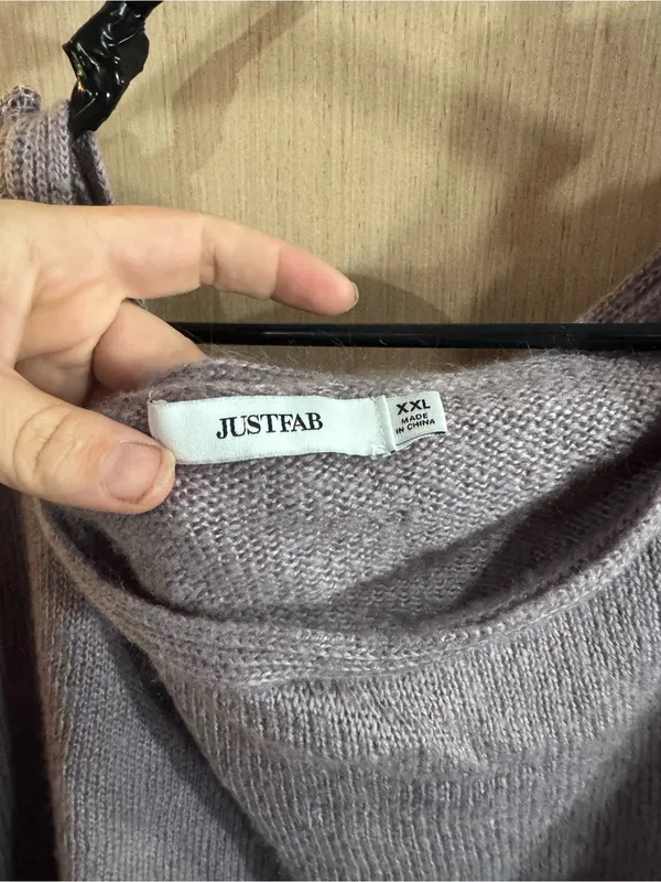 JustFab Off-the-Shoulder Lavender Knit Sweater Size XXL - Image 2