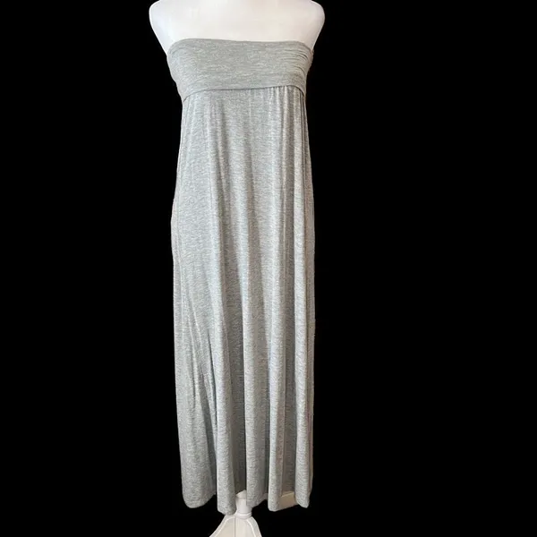 Kismet heathered grey maxi skirt or strapless dress so many style options GUC - Image 2