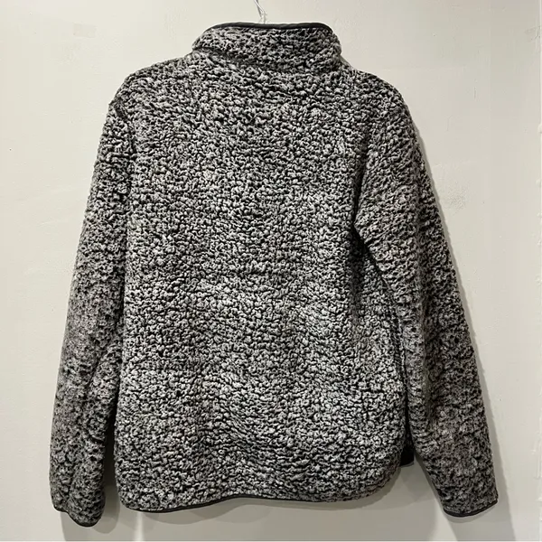 Thread & Supply Cozy Sherpa Fleece Pullover Sweatshirt 1/4 Zip Grey‎ Size Small - Image 9