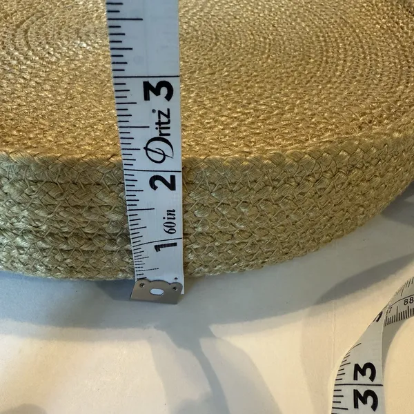 Magid‎ Large Round Bag Jute Tote Beach Purse Tassels Woven Boho Travel Excellent - Image 9