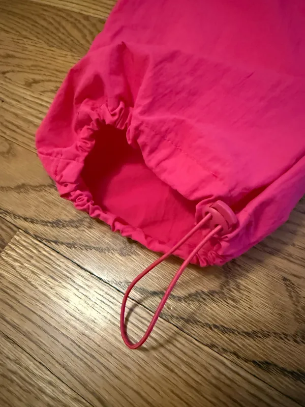 High waist parachute cargo pants in hot pink size M - Image 6