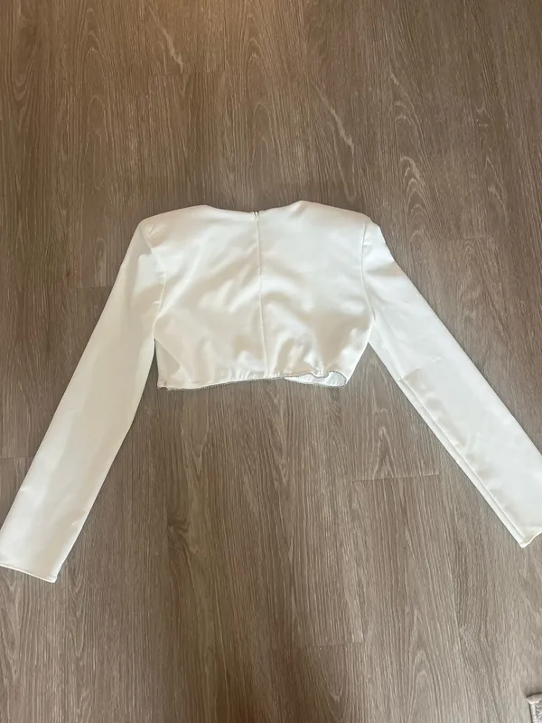 ZARA Rhinestone Trim top - Image 3