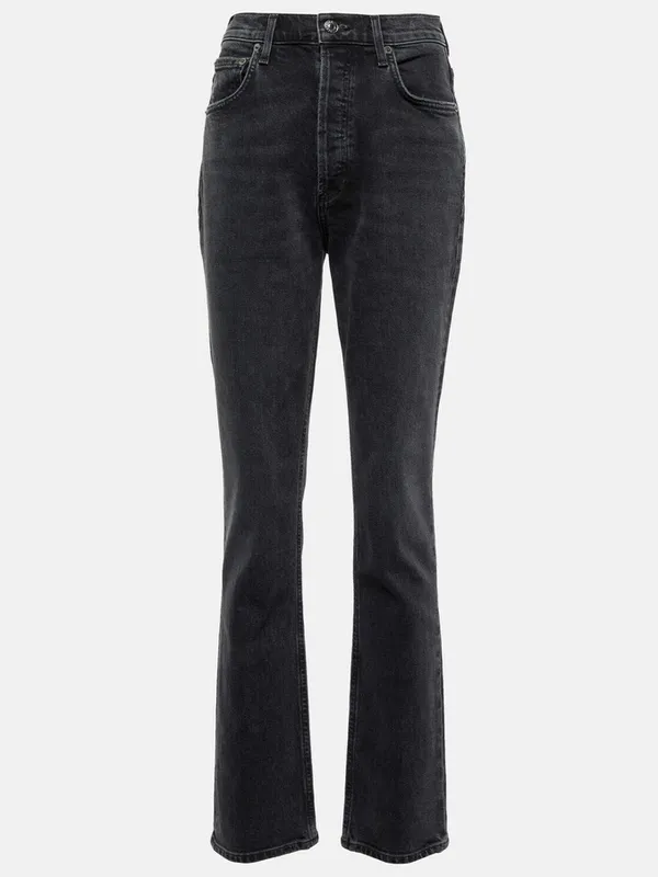Agolde Freya High Rise Slim Jeans Charcoal Black Gray Womens Size 29‎ - Image 5