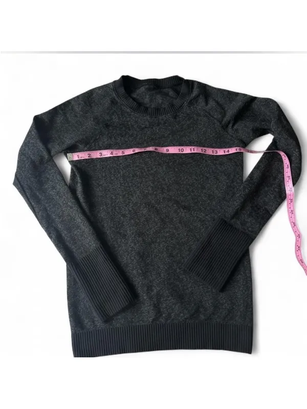 Lululemon Women Rest Less Pullover Lightweight Sweater Gray - Image 3