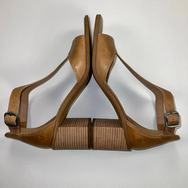 Lucky Brand Sabeni T-Strap Block-Heel City Sandals Tan Size 9.5 Runs Large (10) - Image 2