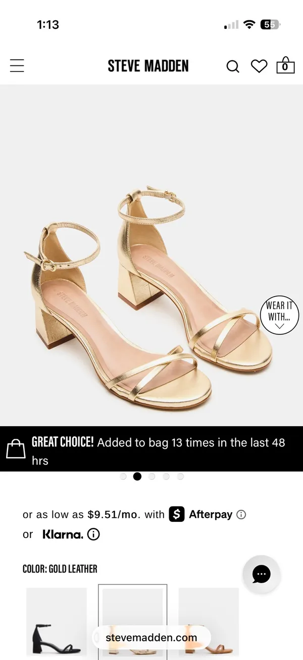 Steve Madden Gold Heels - Image 2