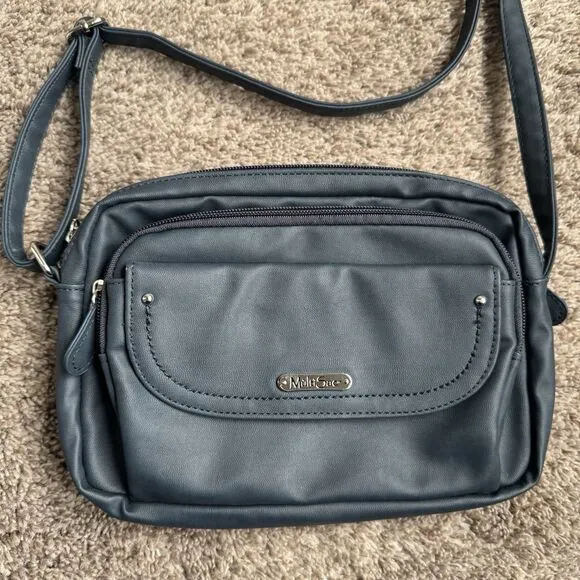 Multisac Women's Navy Blue Crossbody, Shoulder Bag Purse With Adjustable‎ Strap - Image 2