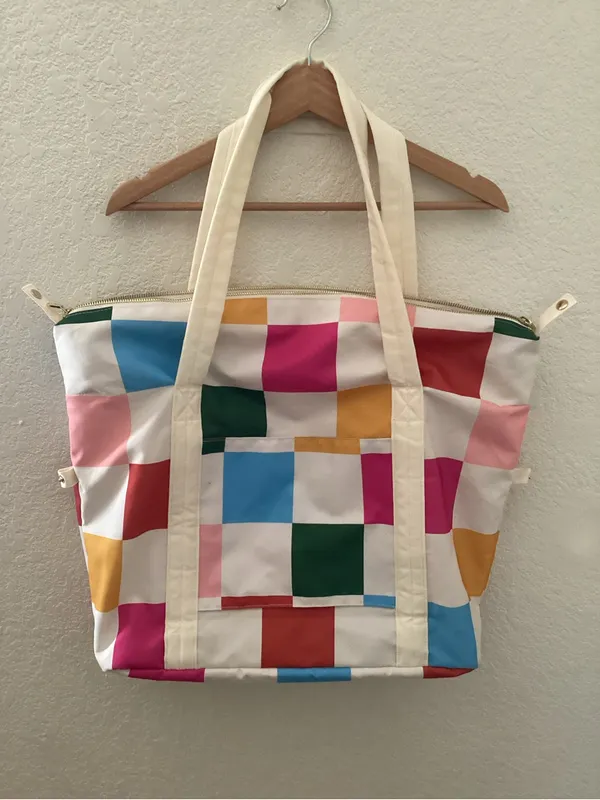 ban.do Getaway Weekender Bag in colorful Dance Floor checkerboard pattern - Image 2