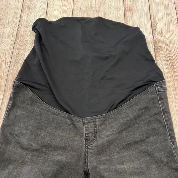 Madewell Maternity Skinny Jeans Black Distressed Raw Hem Over Belly Size 31 - Image 4