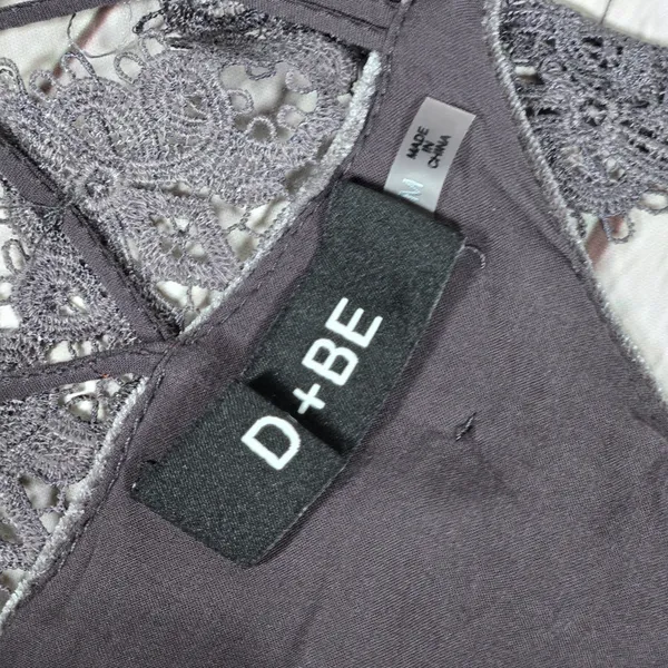 DO+BE Velvet Lace Up Back Cami Tank Top Gray Women's M Style‎ Y14120 - Image 3