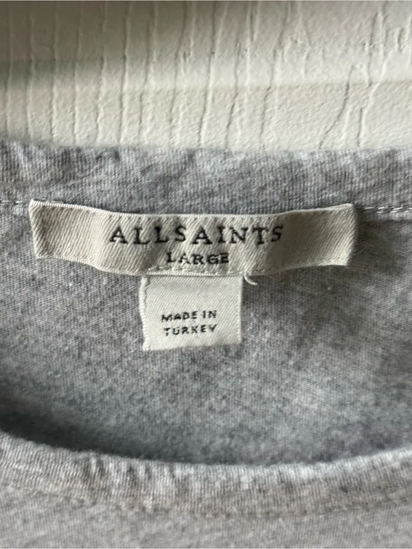 Allsaints Bela Tee in Gray Marl - Image 4