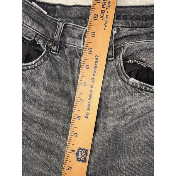 american eagle baggy jeans black wash jeans 4 short - Image 9