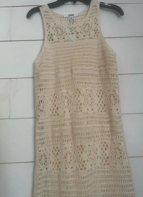 Crochet You Love Me Beige Crocheted Sleeveless Maxi Dress BB Dakota by Steve - Image 8