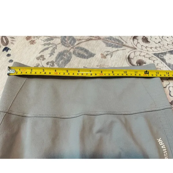 Gymshark Energy Seamless Leggings Gray L High Waisted Mesh EUC GLLG5040 - Image 5