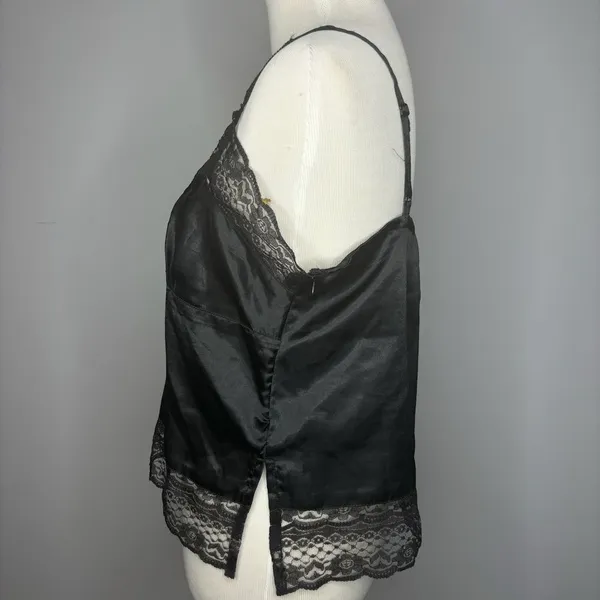 Secret Fantasies- Black Tank Top with Lace Details - Image 3
