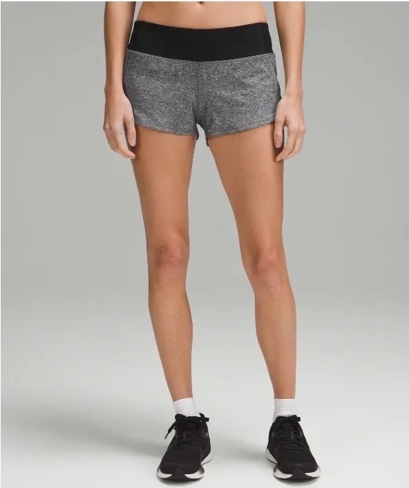 Lululemon Speed Up Low-Rise Lined Shorts 2.5” Heather Lux Multi Black/Black Size 4 - Image 5
