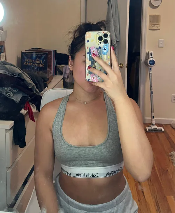 Calvin Klein grey modern cotton unlined bralette - Image 4