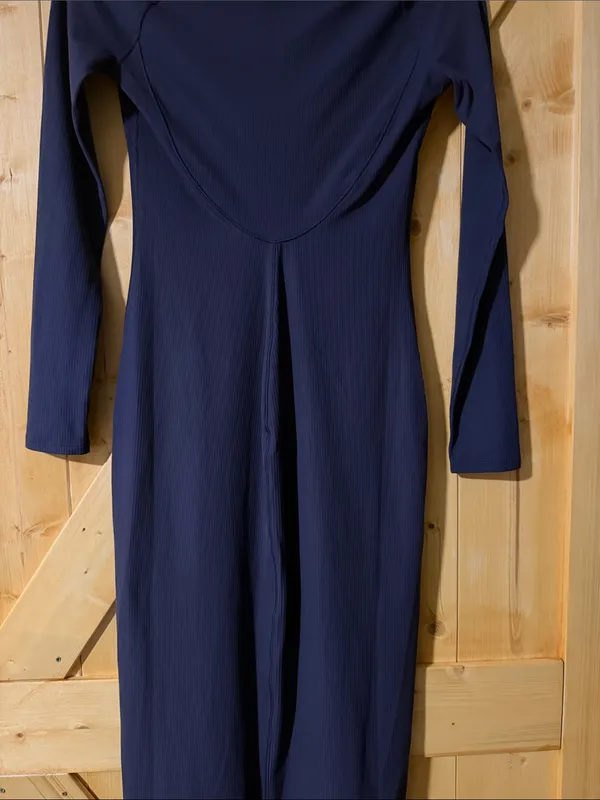 Lululemon All Aligned Ribbed Long-Sleeve Midi Dress - Purple/Grey - Size 4 - Image 16