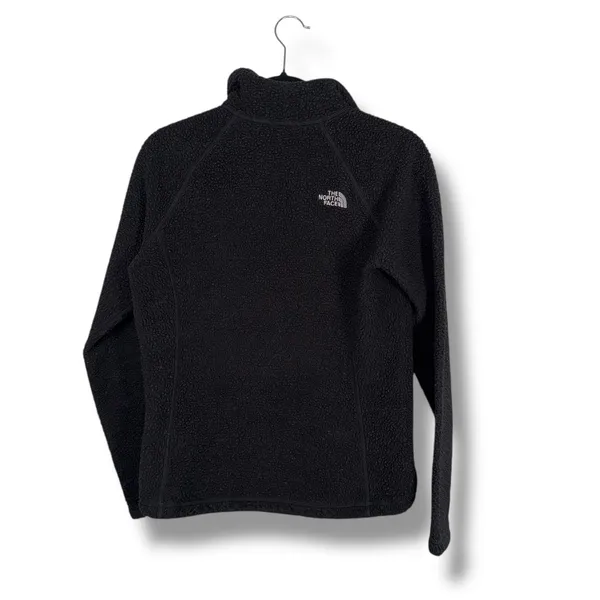 The North Face Fleece Pullover Jacket Black Snap Neck‎ Women's Medium - Image 3