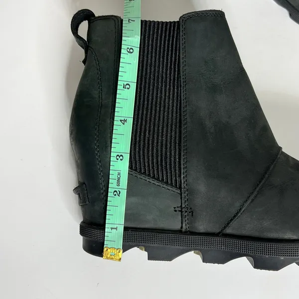 Sorel Joan of Arctic Wedge Ankle Boot Black Shoe Size 8.5 Waterproof - Image 9