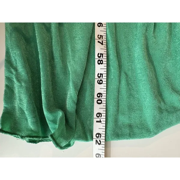 Dramatic Cowl-Neck Draped Back Maxi Dress Medium Green Long Sleeve Formal Sexy - Image 12