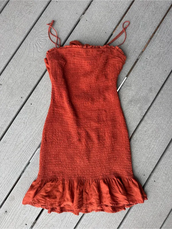 Abercrombie & Fitch Smocked Ruffle Mini Dress - Image 5