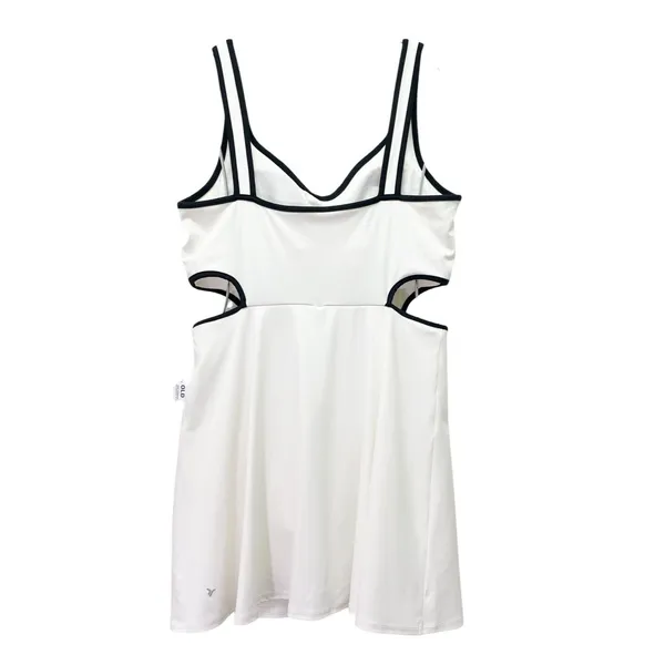 NWT Old Navy PowerSoft Athletic Dress L White Cutout Shelf Bra Active Tennis - Image 3