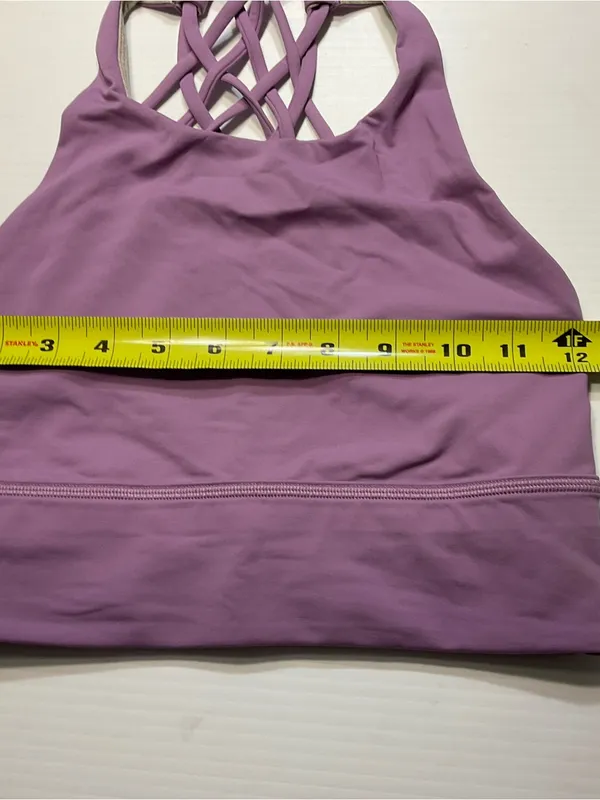 Lululemon Free to Be High-Neck Longline Bra Wild A/B Cup - Wisteria Purple Sz 6 - Image 5