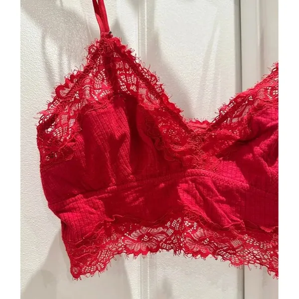 Aerie Red Lace Bralette - Image 2