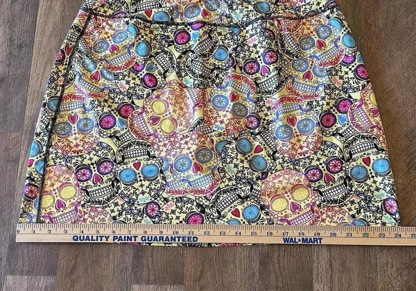Kimmery Sugar Skull Multicolor Skirt/Short Athletic Skort Cellphone Pocket XL - Image 9