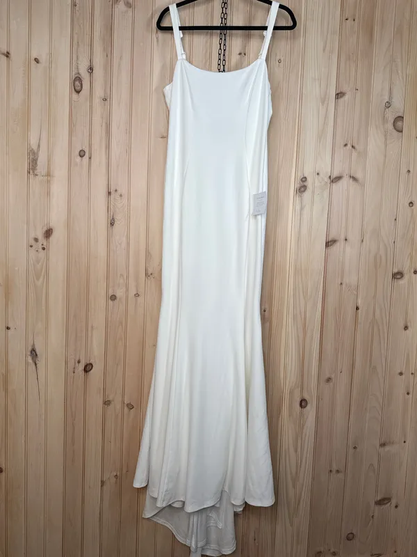 NWT Lulus Safine White Backless Mermaid Maxi Dress Wedding Bride Bridal Size L - Image 3