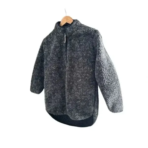 Taylor Dry Goods Sherpa Fleece Pullover Gray Small - Image 3