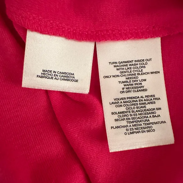 NWT Sport Fuchsia Short Sleeve Tee Split Neckline and Curved Hem 1X - Image 5