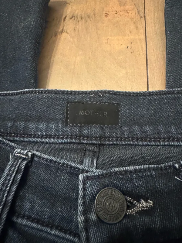 MOTHER Size 26 Dark Denim Jeans Mid Rise Rambler Ankle - Image 2