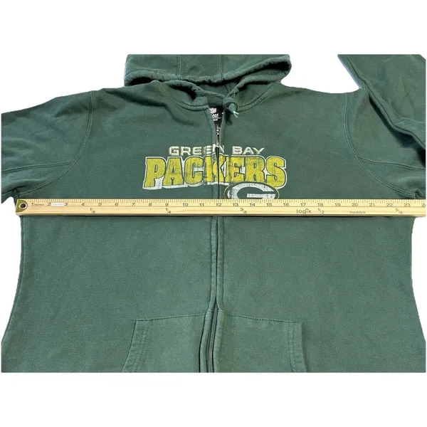 National Football League Team Apparel Green Bay Packers Women’s Full Zip Hoodie Sweatshirt M/L Green Fan Apparel - Image 16