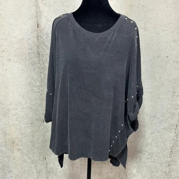 Blue B . Elegant Gray Women's Top Sz L Size L - Image 2
