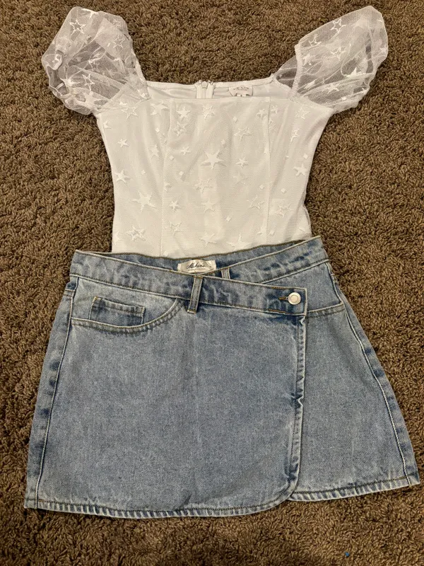 White Lacey Bodysuit - Image 2