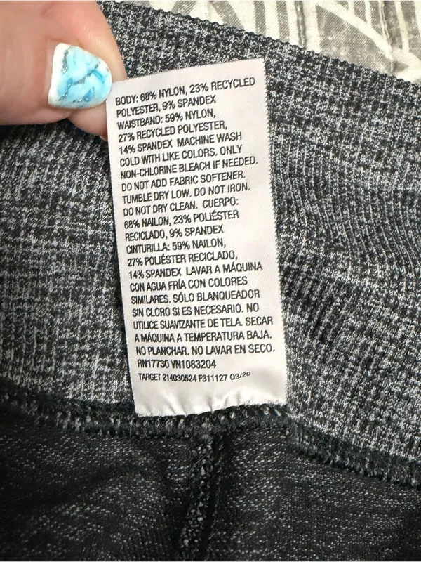 All in Motion High Rise Breathable Knit Leggings Heather Gray Size Large - Image 7