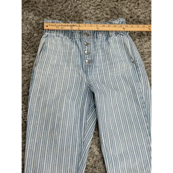 American Eagle Outfitters Women’s Mom Jeans Blue Indigo Stripe Size 10 Long - Image 14