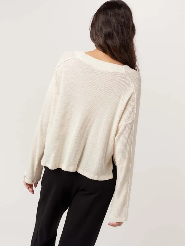 New Project Social T Underground Burnout Thermal V-Neck Long Sleeve - Image 13