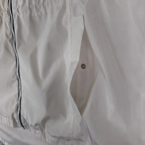 Tommy Hilfiger‎ Windbreaker Jacket Womens Large Long White Spellout - Image 10