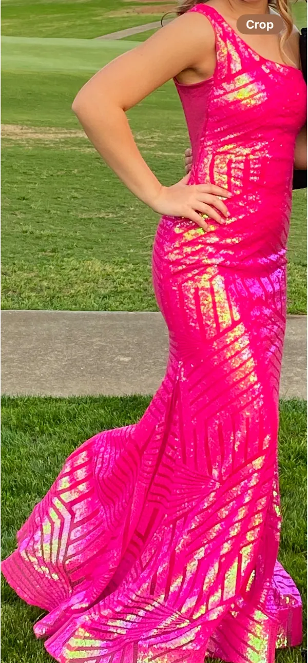 Pink sparkly prom dress Size 2 - Image 3