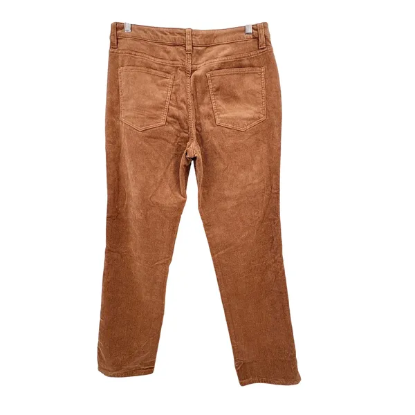 Quince Organic Stretch Corduroy Straight Leg Pants‎ Womens 10 Warm Brown NEW - Image 10